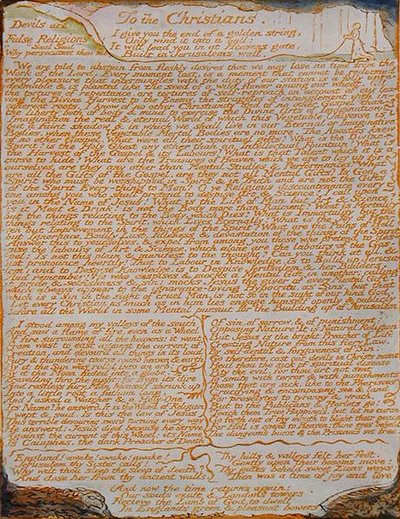 Ai Cristiani..., tavola 77 da Gerusalemme, 1804-20 da William Blake
